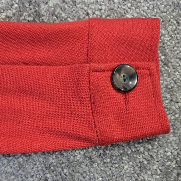 Cabi 3374 Little Red Jacket One Button Pockets Pleated Back Office Preppy - Picture 9 of 10